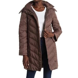 NWT Kenneth Cole Faux Fur Trimmed Puffer Jacket